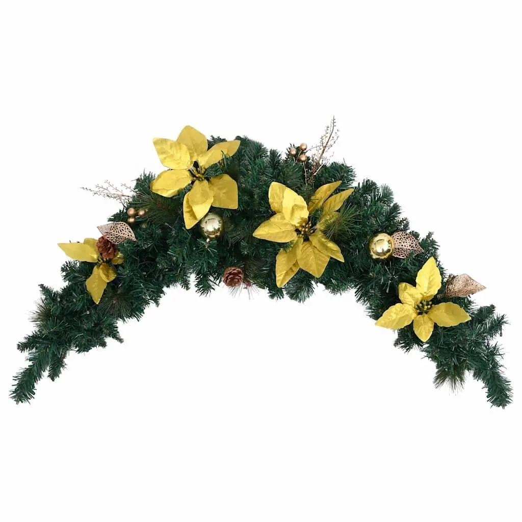 Christmas Arch Decoration PVC 90cm Green with LED Lights