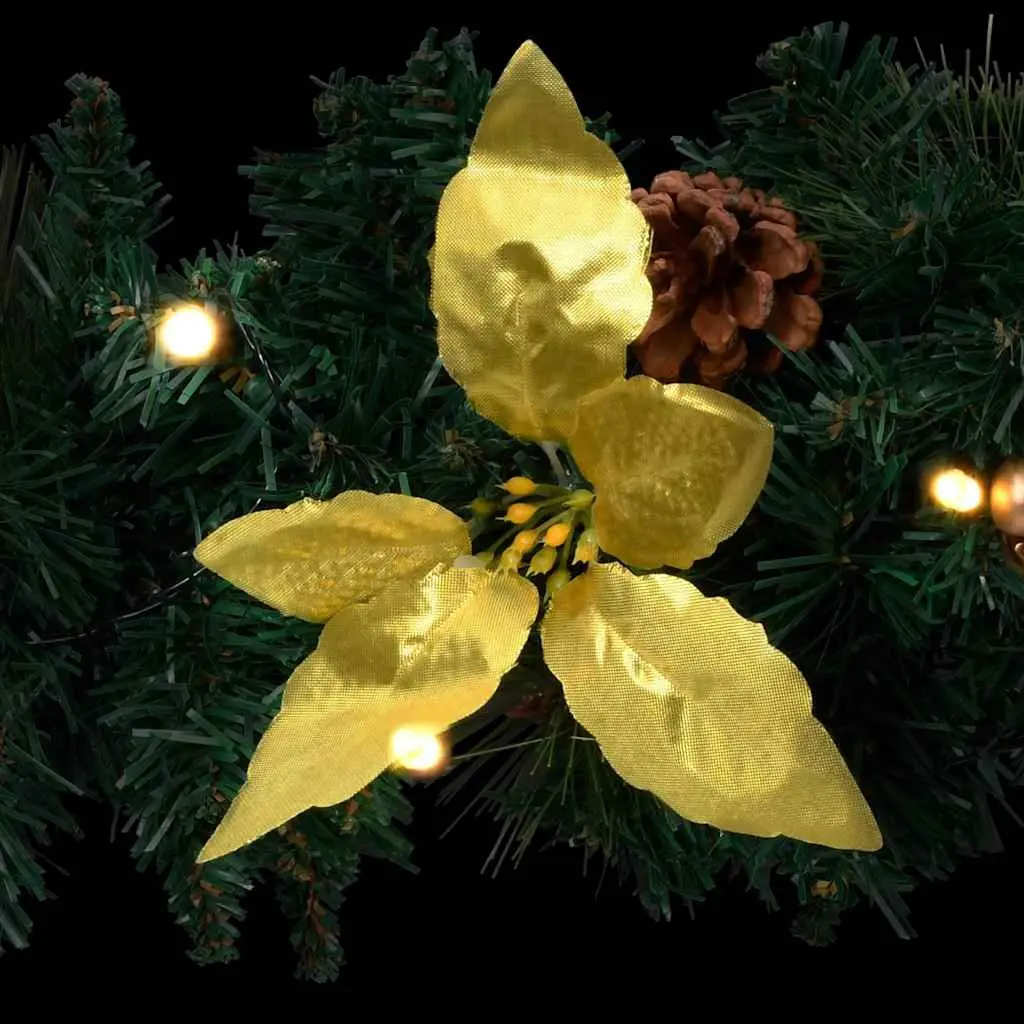 Christmas Arch Decoration PVC 90cm Green with LED Lights