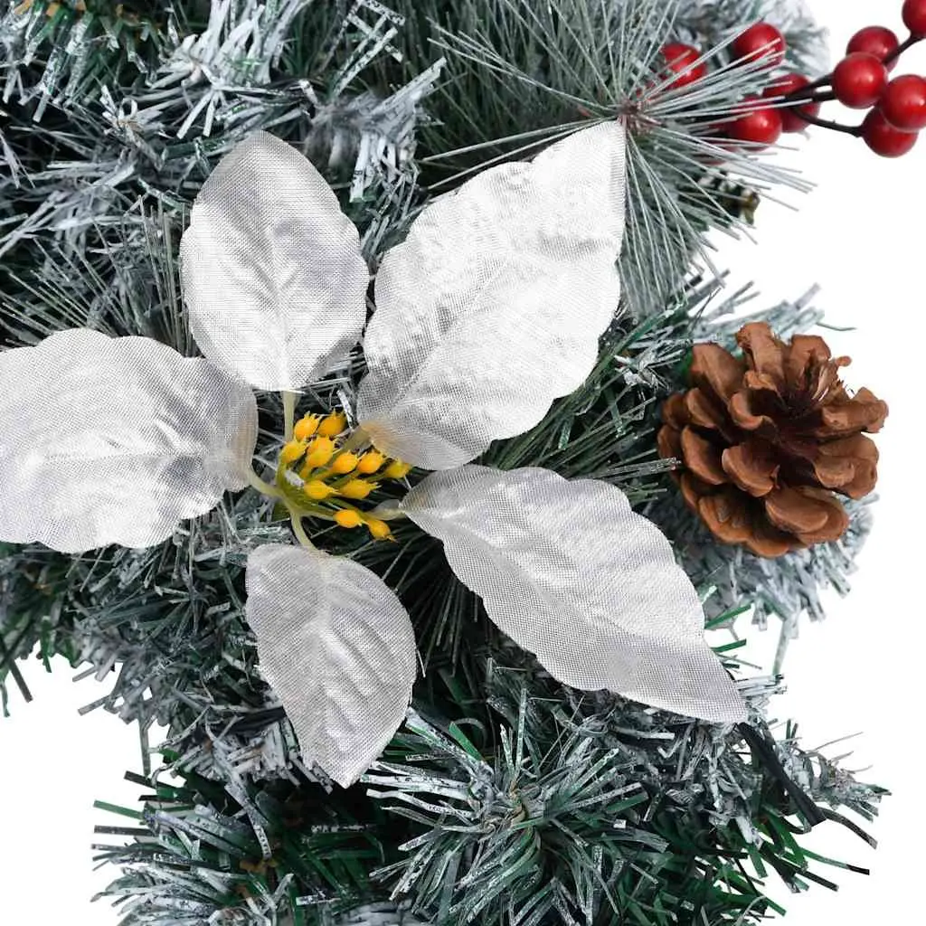 Christmas Arch Decoration PVC 90cm Green White Indoor Outdoor