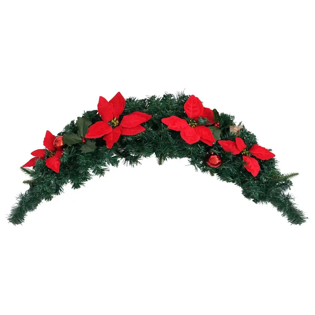 Christmas Arch LED Lights Decoration PVC 90cm Green Red