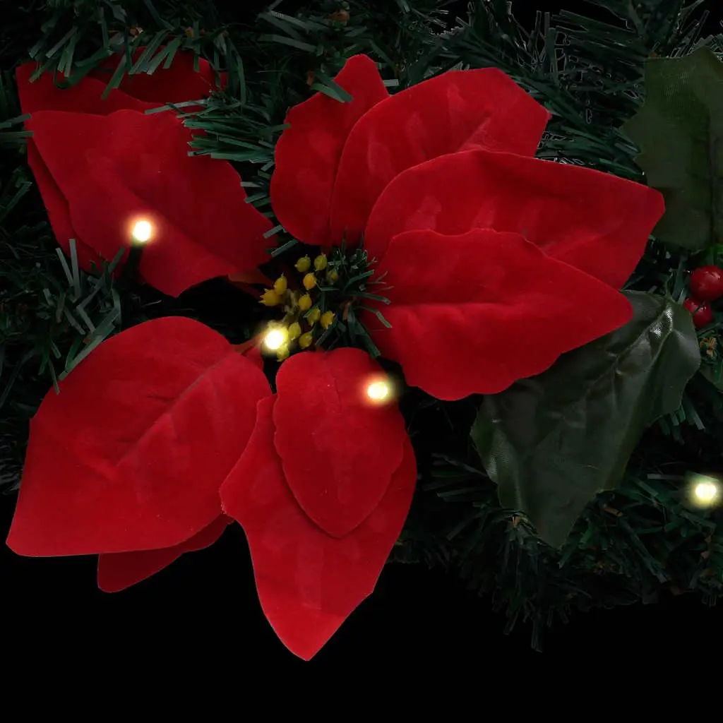 Christmas Arch LED Lights Decoration PVC 90cm Green Red
