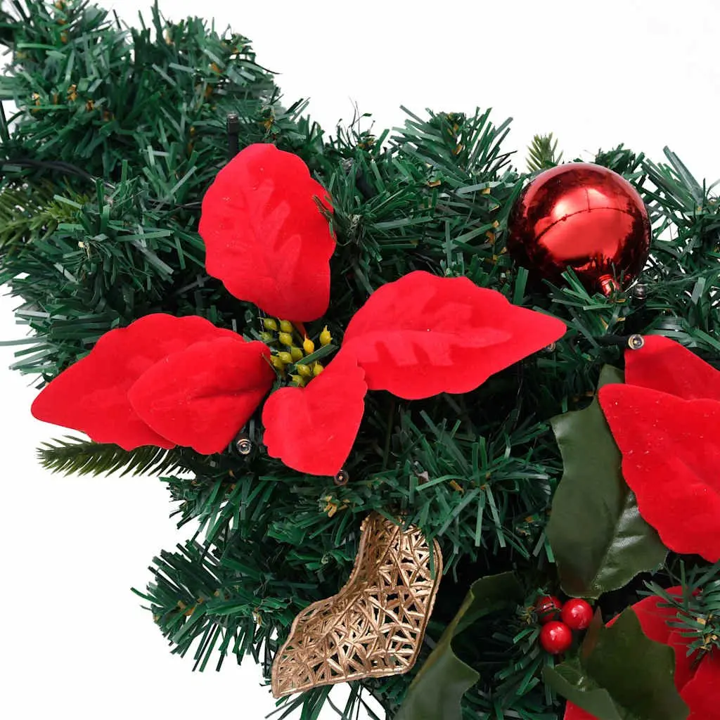 Christmas Arch LED Lights Decoration PVC 90cm Green Red