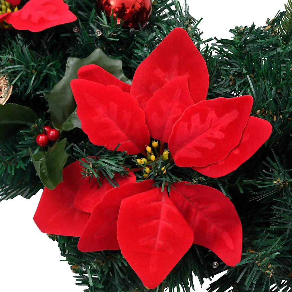Christmas Arch LED Lights Decoration PVC 90cm Green Red