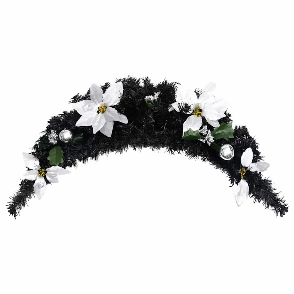 Christmas Arch Decoration PVC 90cm Black LED Lights Indoor Outdoor Holiday Decor