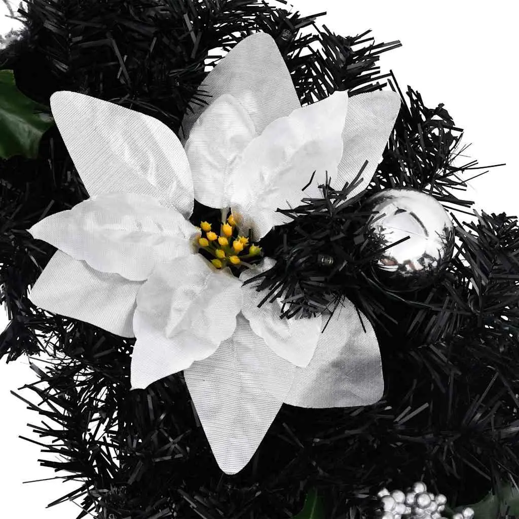 Christmas Arch Decoration PVC 90cm Black LED Lights Indoor Outdoor Holiday Decor