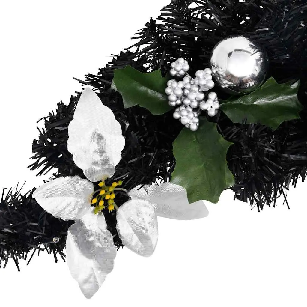 Christmas Arch Decoration PVC 90cm Black LED Lights Indoor Outdoor Holiday Decor