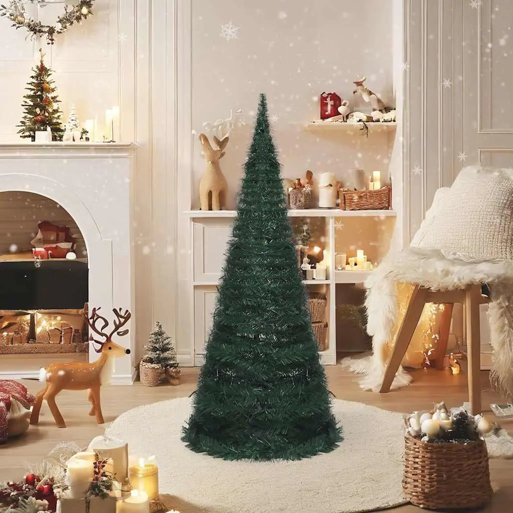 Pop-up String Artificial Christmas Tree PVC 150cm Green