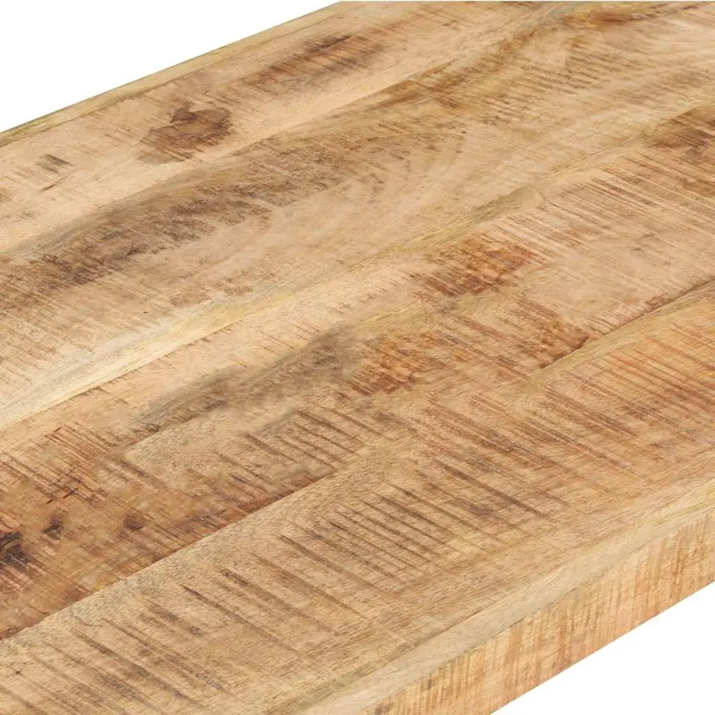 Coffee Table Solid Rough Mango Wood 120x60x40 cm Brown Industrial Accent Living Room