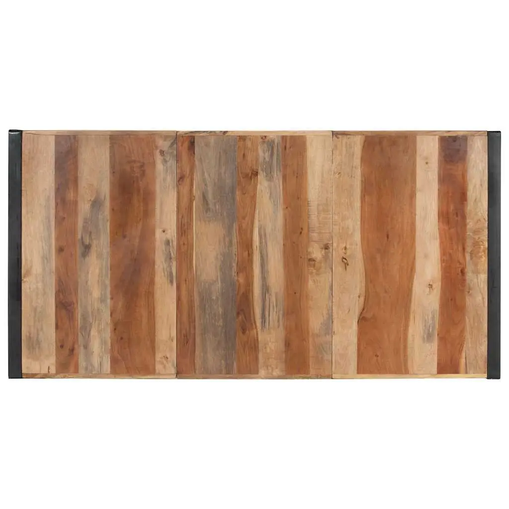 Dining Table Solid Acacia Wood Rubberwood 180x90x75 cm Brown Industrial