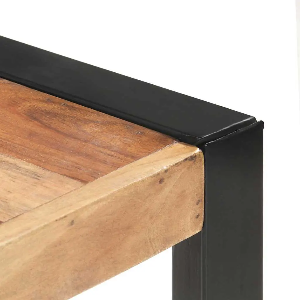 Dining Table Solid Acacia Wood Rubberwood 180x90x75 cm Brown Industrial