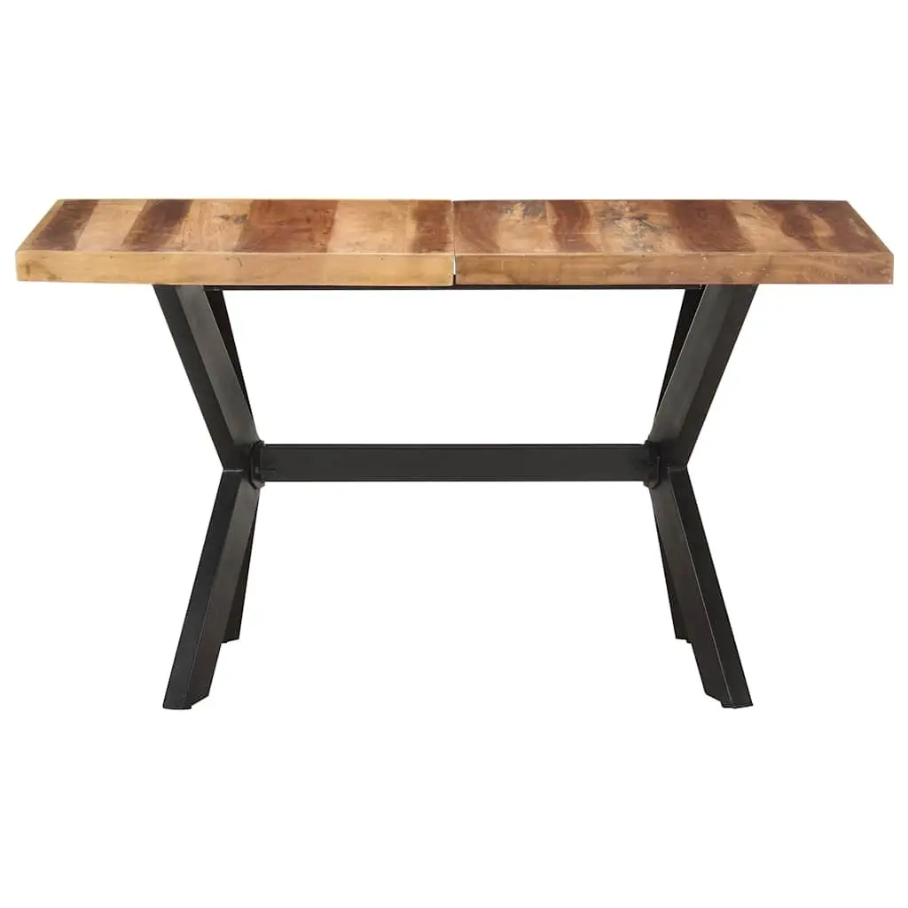 Solid Wood Dining Table 140x70x75 cm Brown