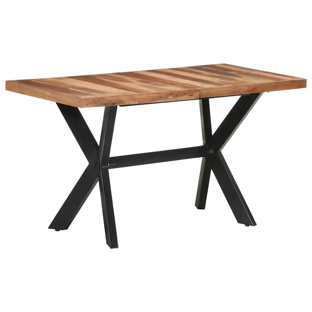 Solid Wood Dining Table 140x70x75 cm Brown