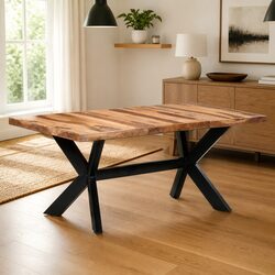 Practical Dining Table 180x90x75 cm for Family Meals