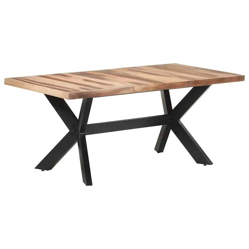 Dining Table 180x90x75 cm Solid Wood Industrial Style Kitchen Furniture Brown