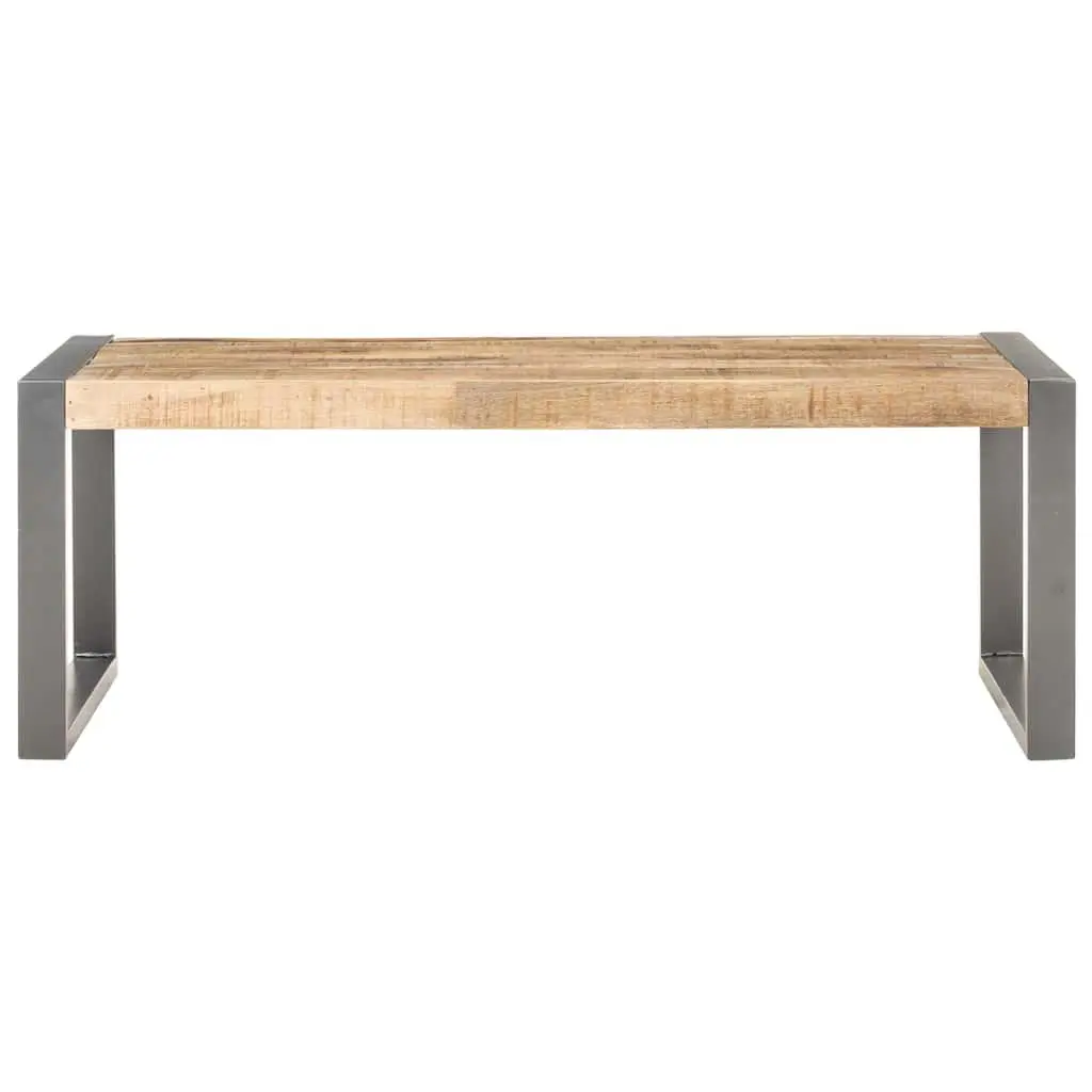 Coffee Table Rough Mango Wood 110x60x40 cm Grey Accent Living Room Furniture