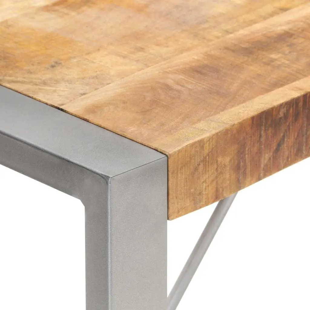 Dining Table Solid Mango Wood 120x60x75 cm Brown Industrial