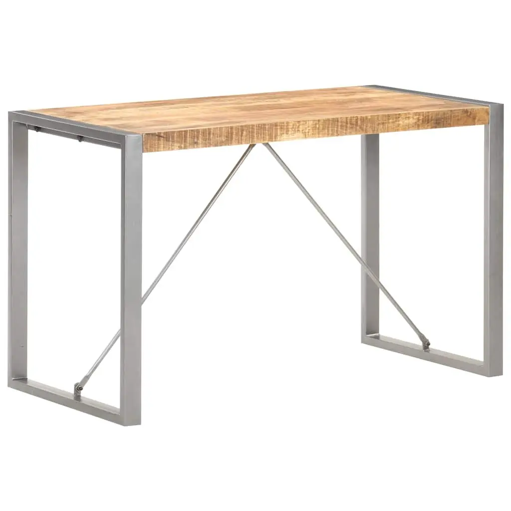 Dining Table Solid Mango Wood 120x60x75 cm Brown Industrial