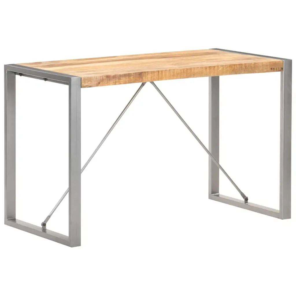 Dining Table Solid Mango Wood 120x60x75 cm Brown Industrial