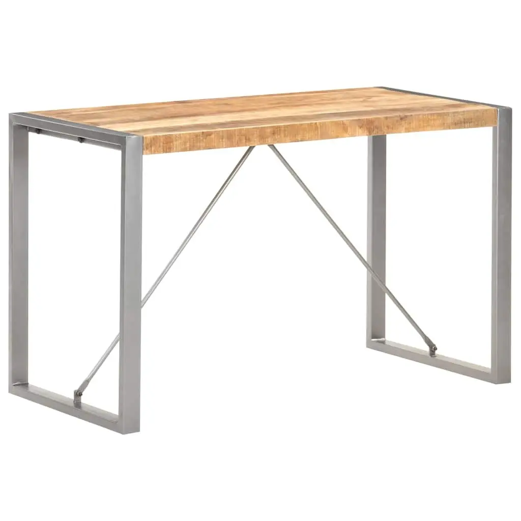 Dining Table Solid Mango Wood 120x60x75 cm Brown Industrial