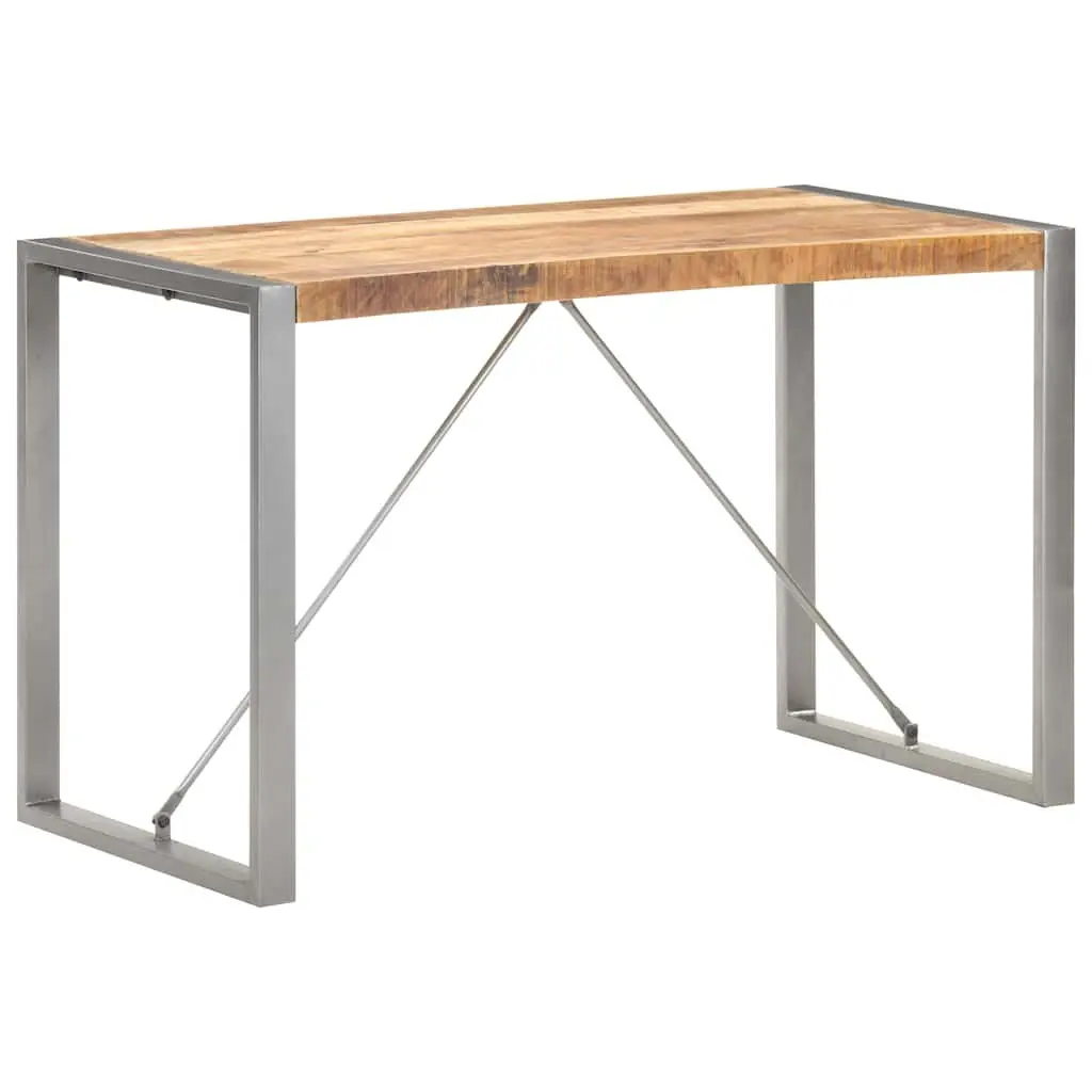 Dining Table Solid Mango Wood 120x60x75 cm Brown Industrial