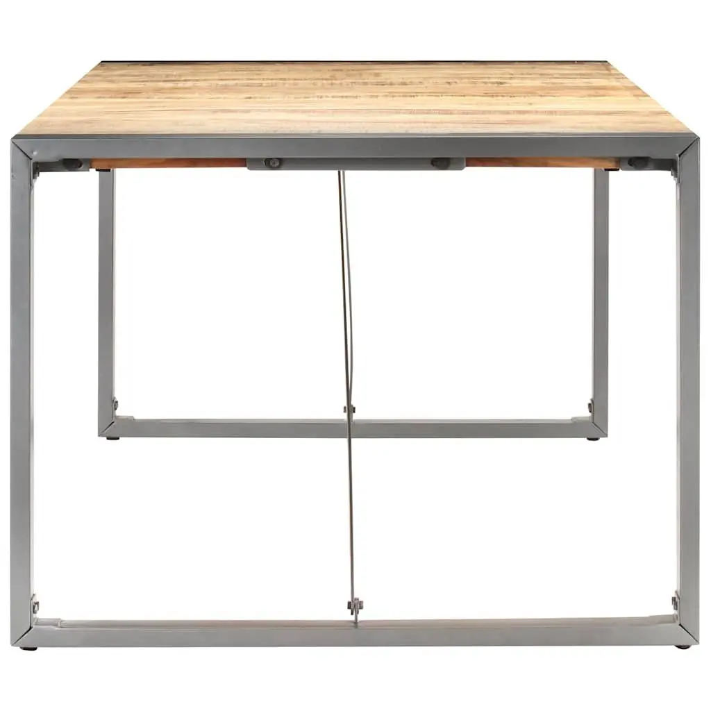 Dining Table Solid Mango Wood Brown 180cm x 90cm x 75cm Kitchen Furniture Industrial Style