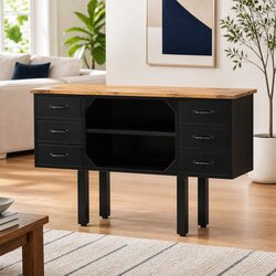 Versatile Industrial Sideboard with Storage Drawers