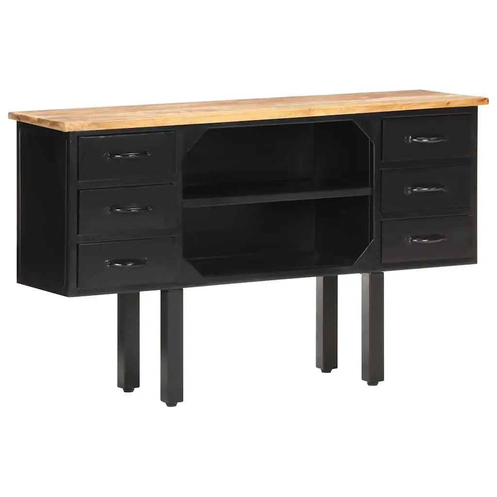 Sideboard Industrial Wooden 110x30x65 cm Brown Storage Cabinet with Drawers