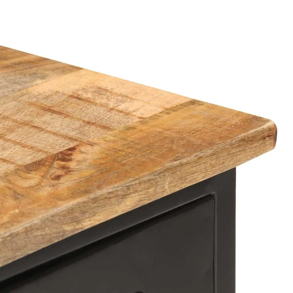 Sideboard Industrial Wooden 110x30x65 cm Brown Storage Cabinet with Drawers