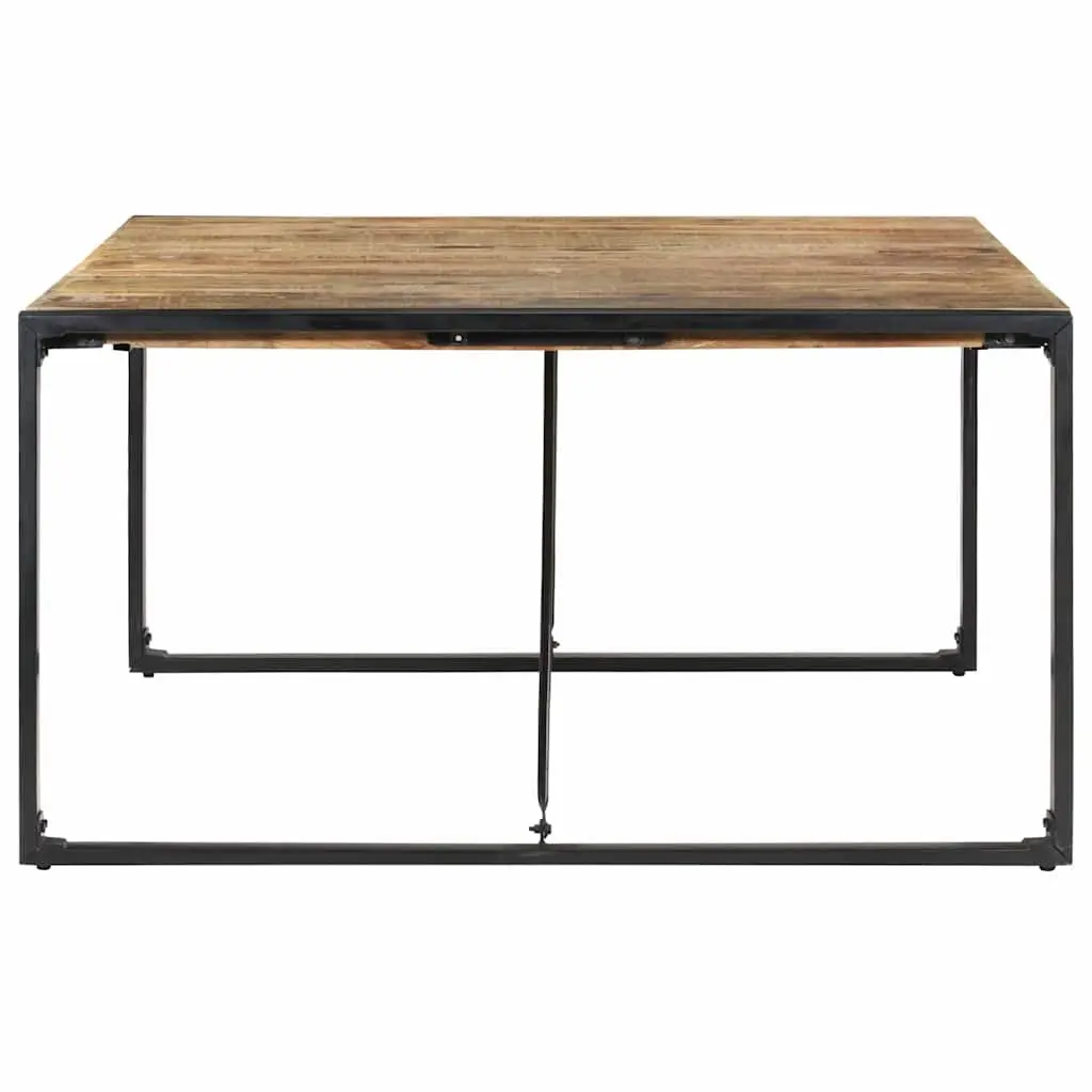 Dining Table Solid Mango Wood 140x140x75 cm Brown Industrial Style
