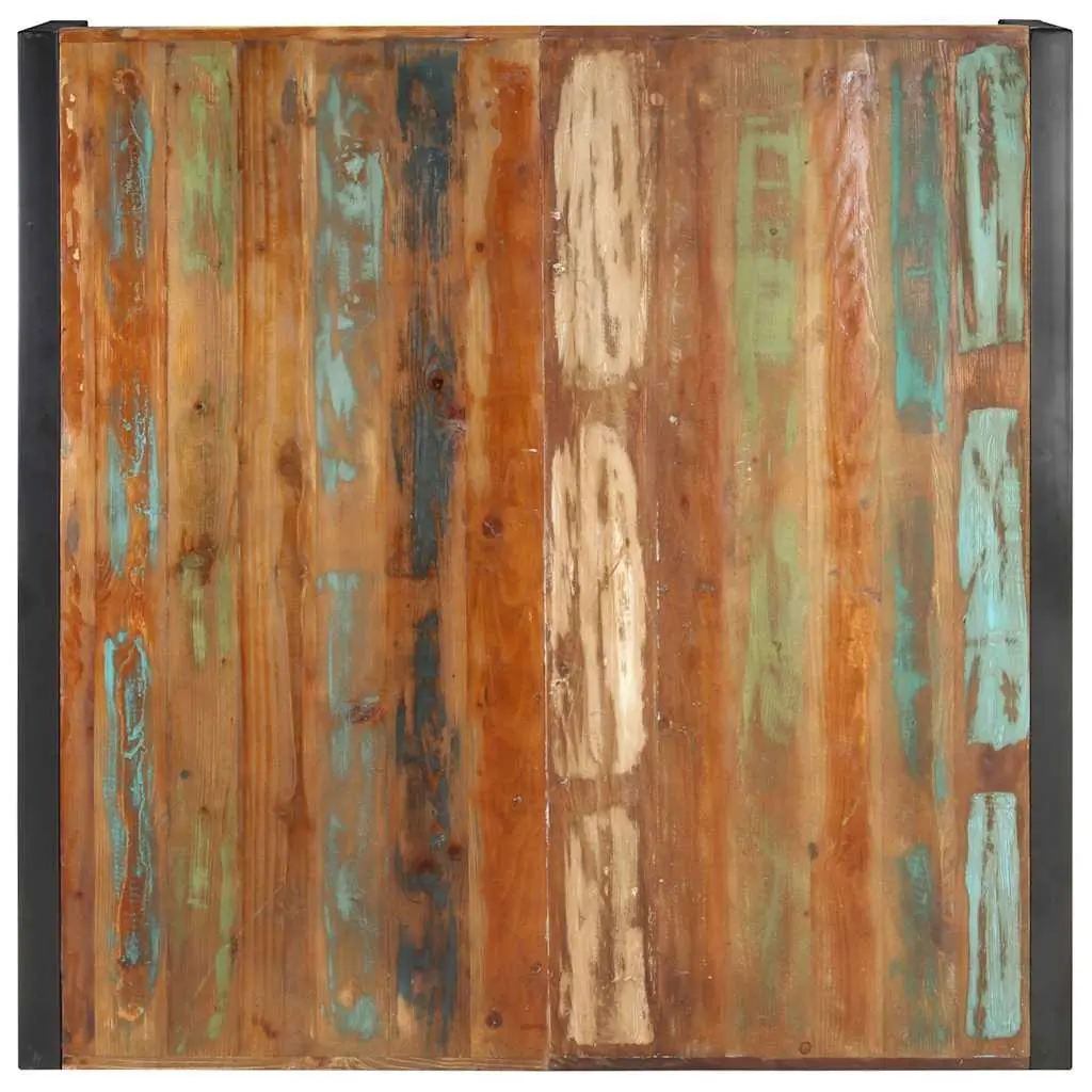 Coffee Table Industrial Style Solid Reclaimed Wood Black 120x120x40 cm