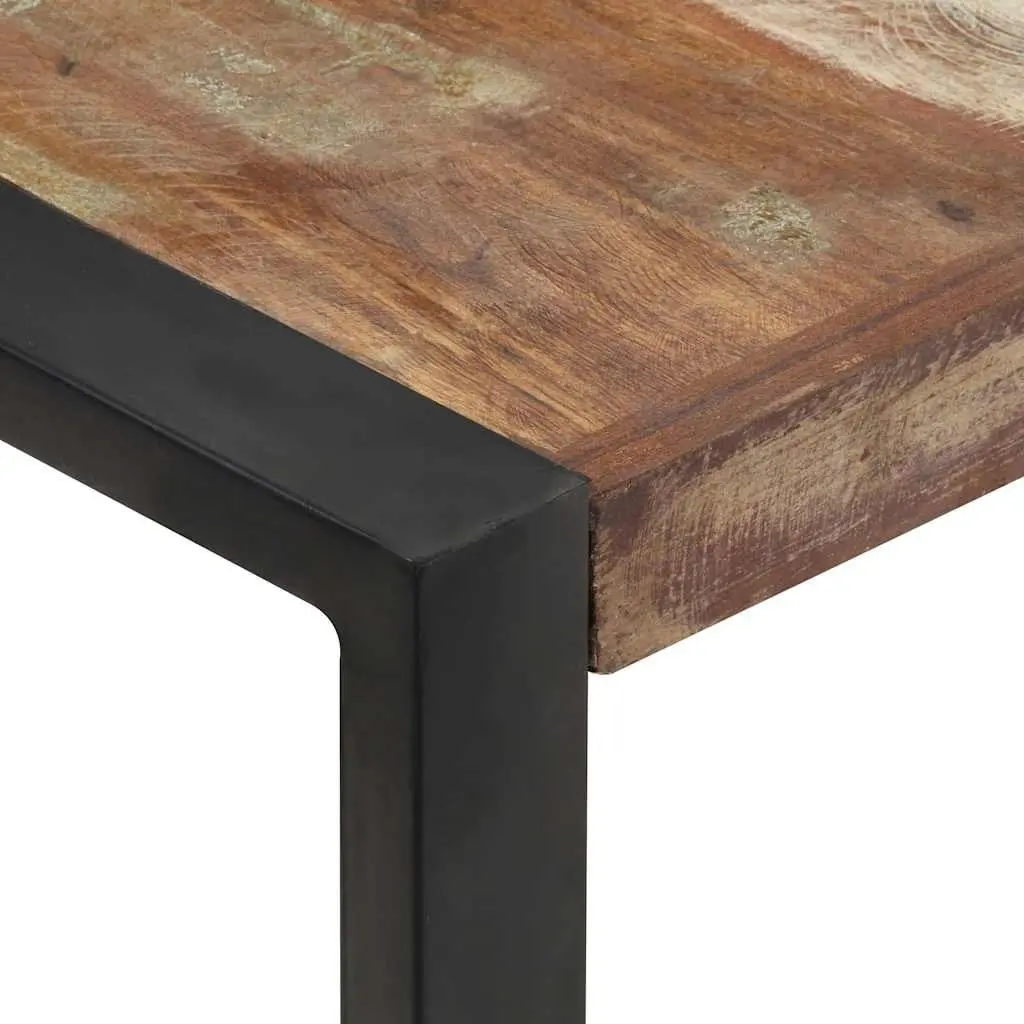 Coffee Table Industrial Style Solid Reclaimed Wood Black 120x120x40 cm