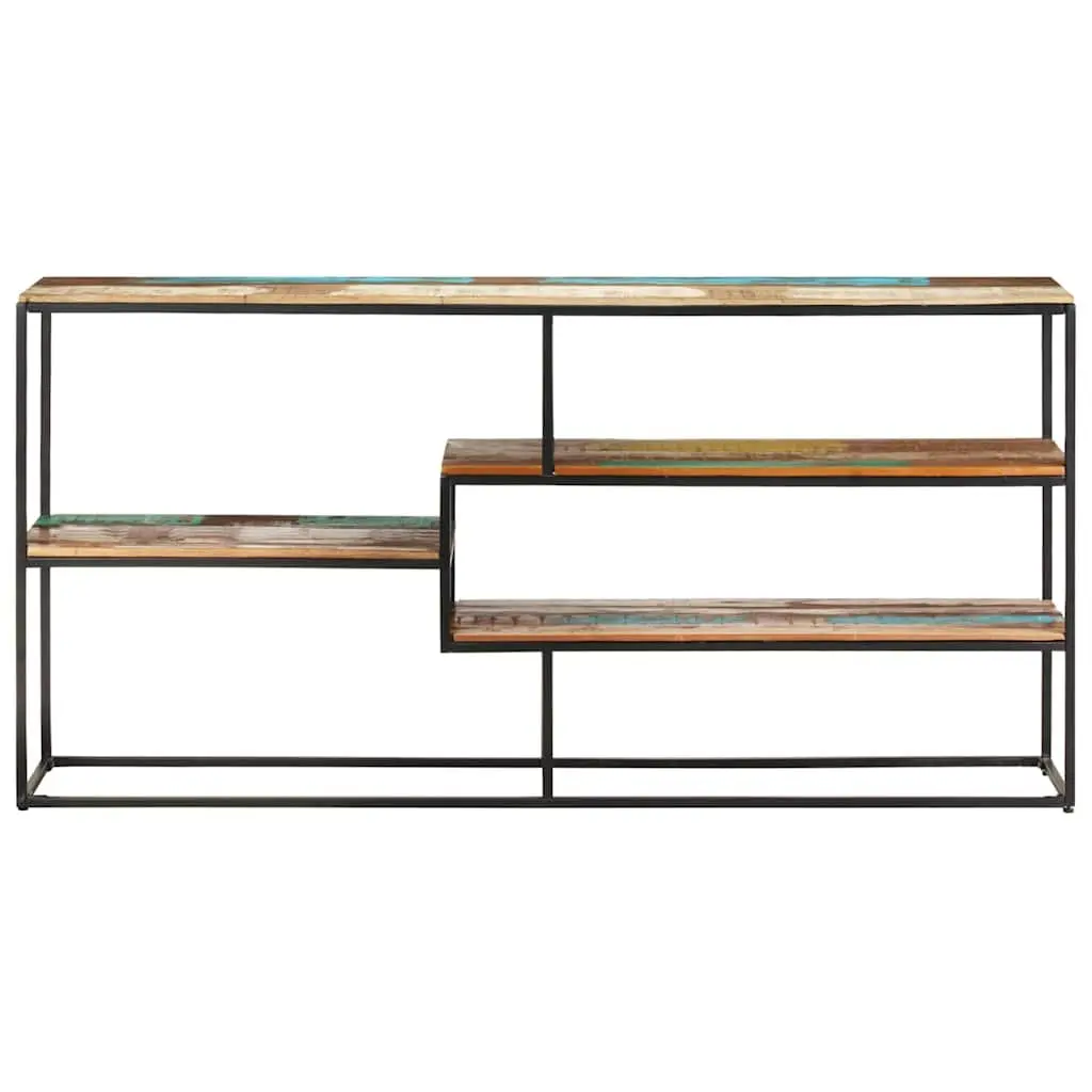 Reclaimed Wood Sideboard Industrial Storage Cabinet 150x30x75cm Brown Steel Frame