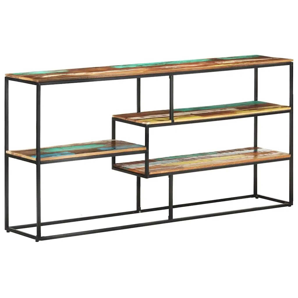 Reclaimed Wood Sideboard Industrial Storage Cabinet 150x30x75cm Brown Steel Frame