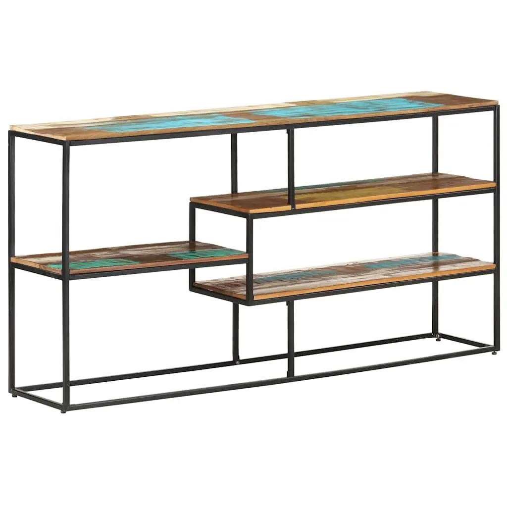Reclaimed Wood Sideboard Industrial Storage Cabinet 150x30x75cm Brown Steel Frame