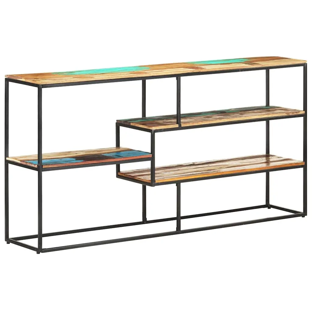 Reclaimed Wood Sideboard Industrial Storage Cabinet 150x30x75cm Brown Steel Frame