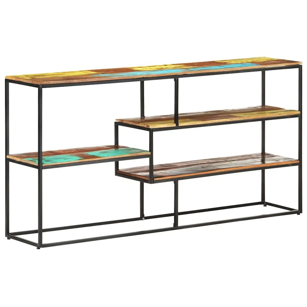 Reclaimed Wood Sideboard Industrial Storage Cabinet 150x30x75cm Brown Steel Frame
