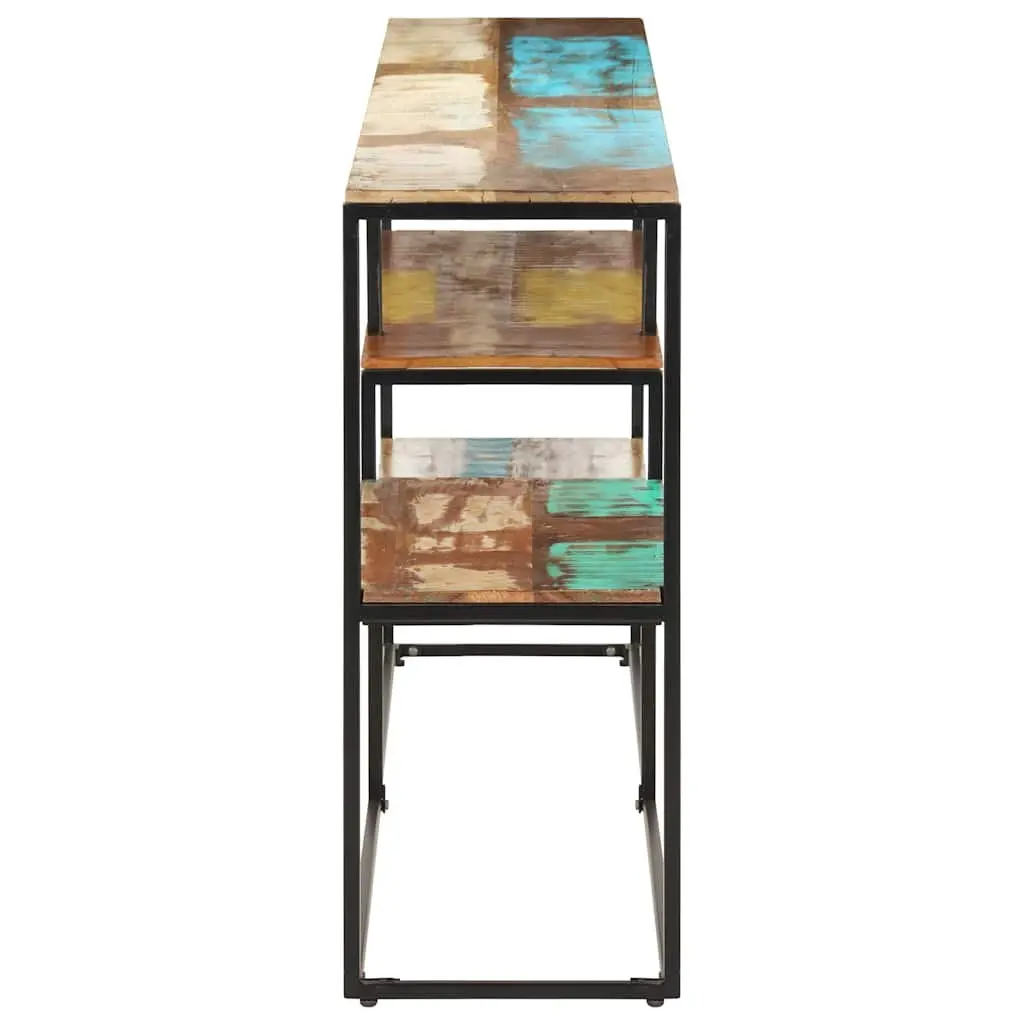 Reclaimed Wood Sideboard Industrial Storage Cabinet 150x30x75cm Brown Steel Frame