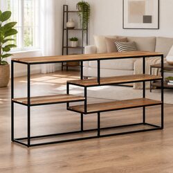 Practical Acacia Wood Sideboard for Every Room 150x30x75 cm
