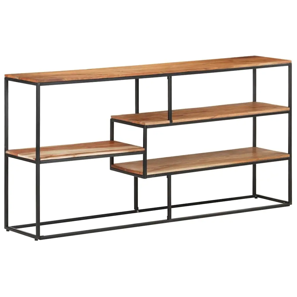 Solid Acacia Wood Sideboard 150x30x75 cm Brown Industrial Storage Cabinet