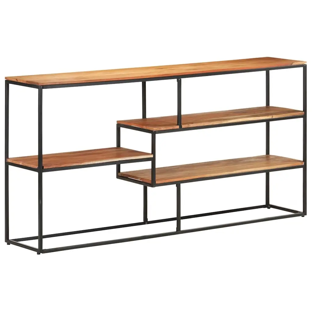 Solid Acacia Wood Sideboard 150x30x75 cm Brown Industrial Storage Cabinet