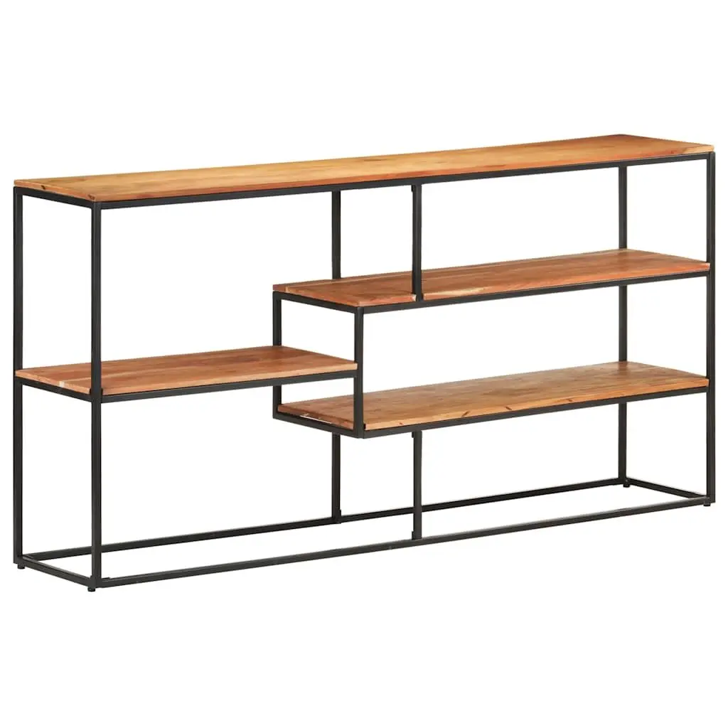 Solid Acacia Wood Sideboard 150x30x75 cm Brown Industrial Storage Cabinet