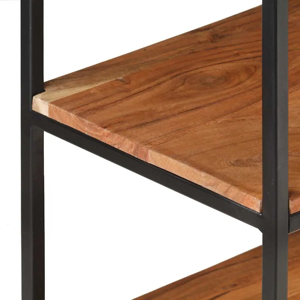 Solid Acacia Wood Sideboard 150x30x75 cm Brown Industrial Storage Cabinet