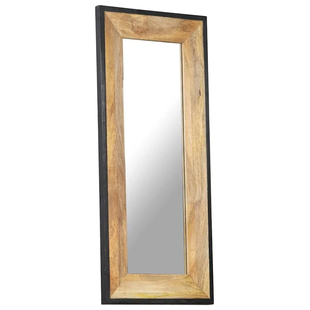 Solid Mango Wood Mirror 110x50cm Brown Wall Décor Home Furniture