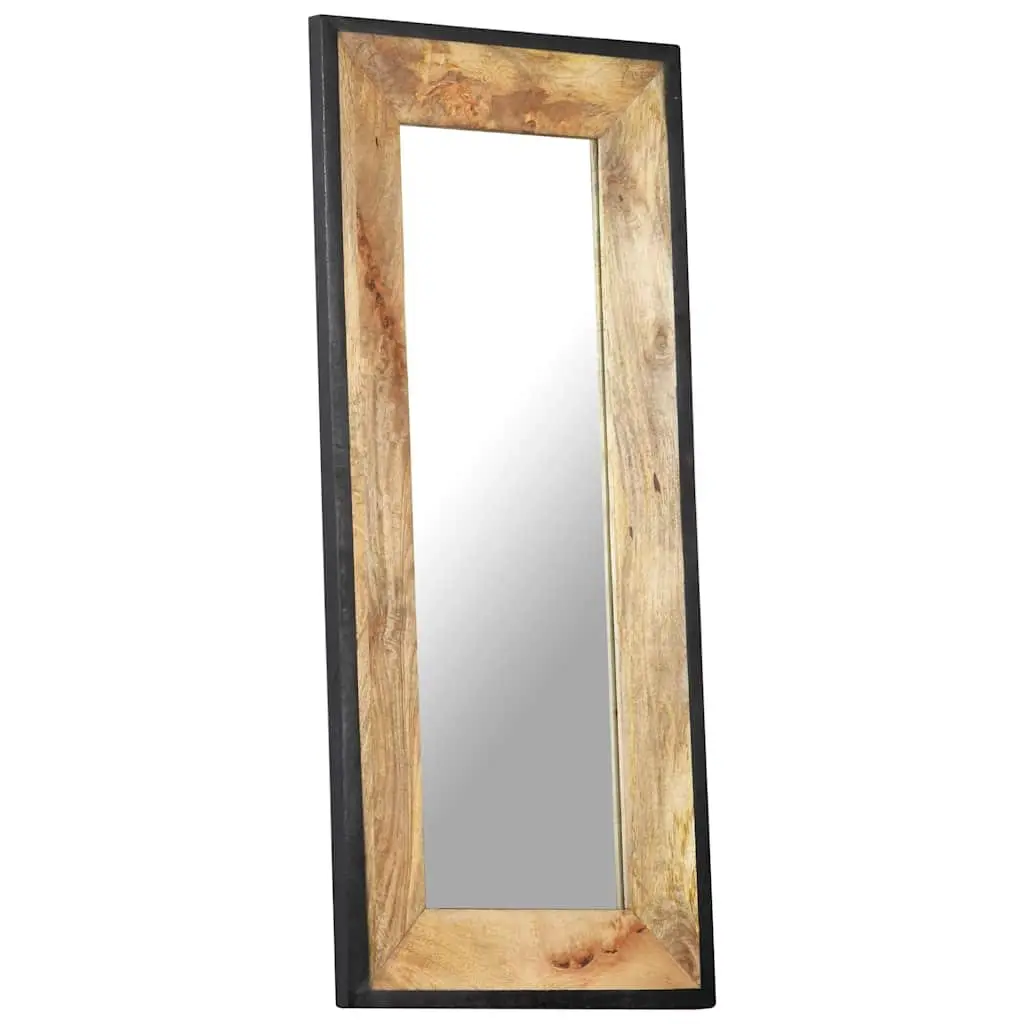 Solid Mango Wood Mirror 110x50cm Brown Wall Décor Home Furniture