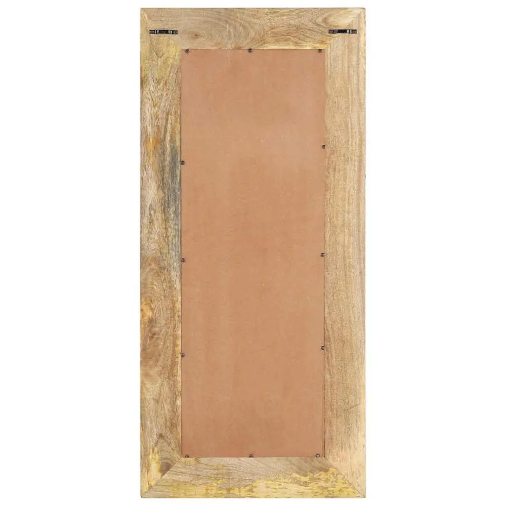 Wooden Mirror Frame Solid Mango Wood Brown 50x3x110 cm for Home Bedroom Living Room Decor