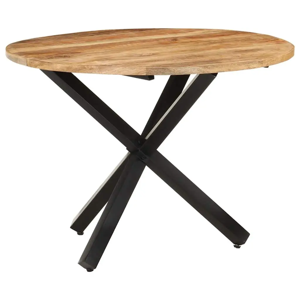 Round Dining Table 100x100x75cm Mango Wood Kitchen Dinner Furniture Brown