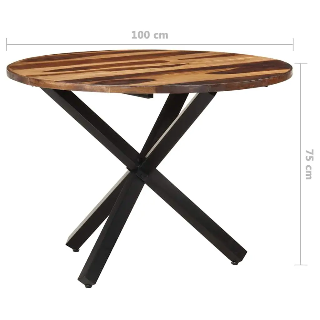 Dining Table 100x100x75 cm Solid Acacia Wood Furniture Kitchen Room Brown