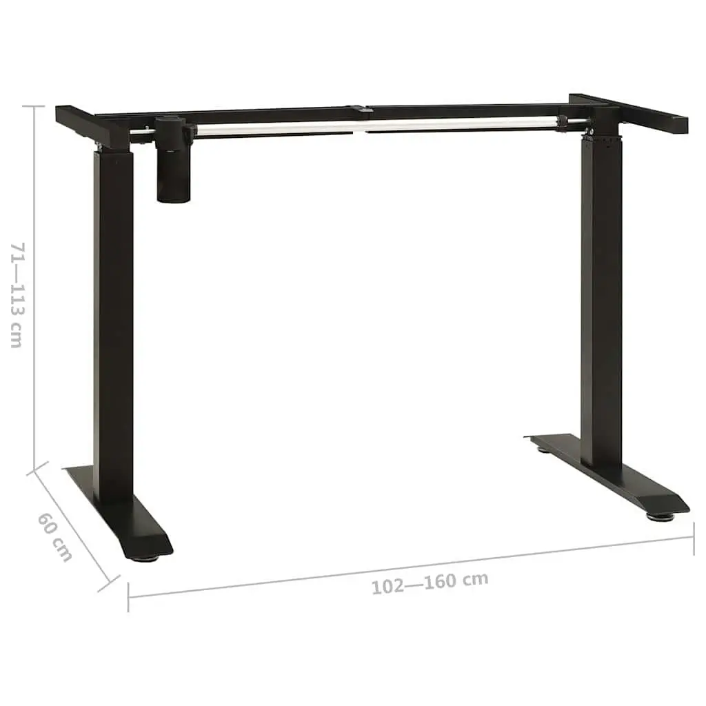 Height Adjustable Desk Frame Motorised Carbon Steel Black 71 to 113 cm