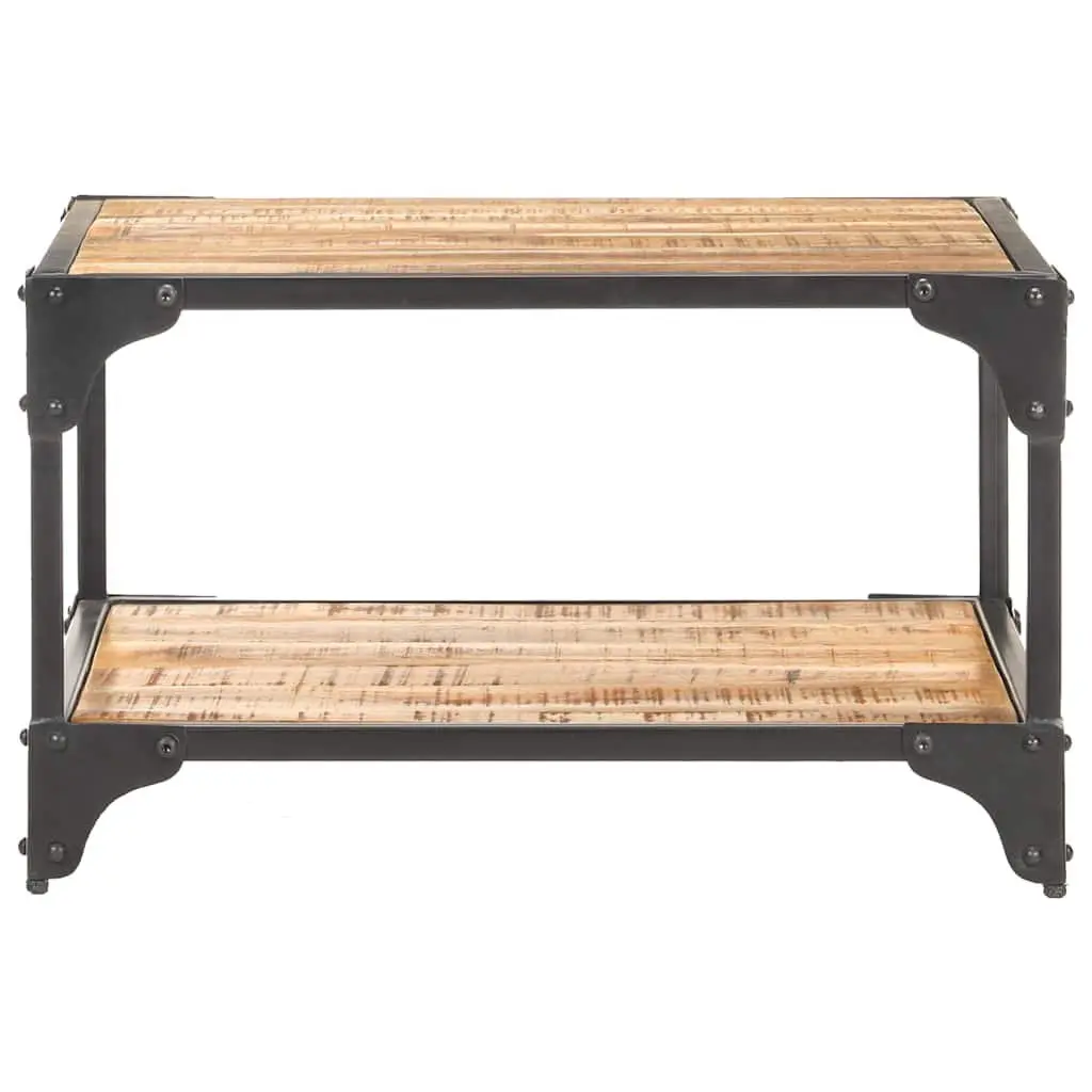 Coffee Table with Storage, Solid Mango Wood, 60x60x35 cm
