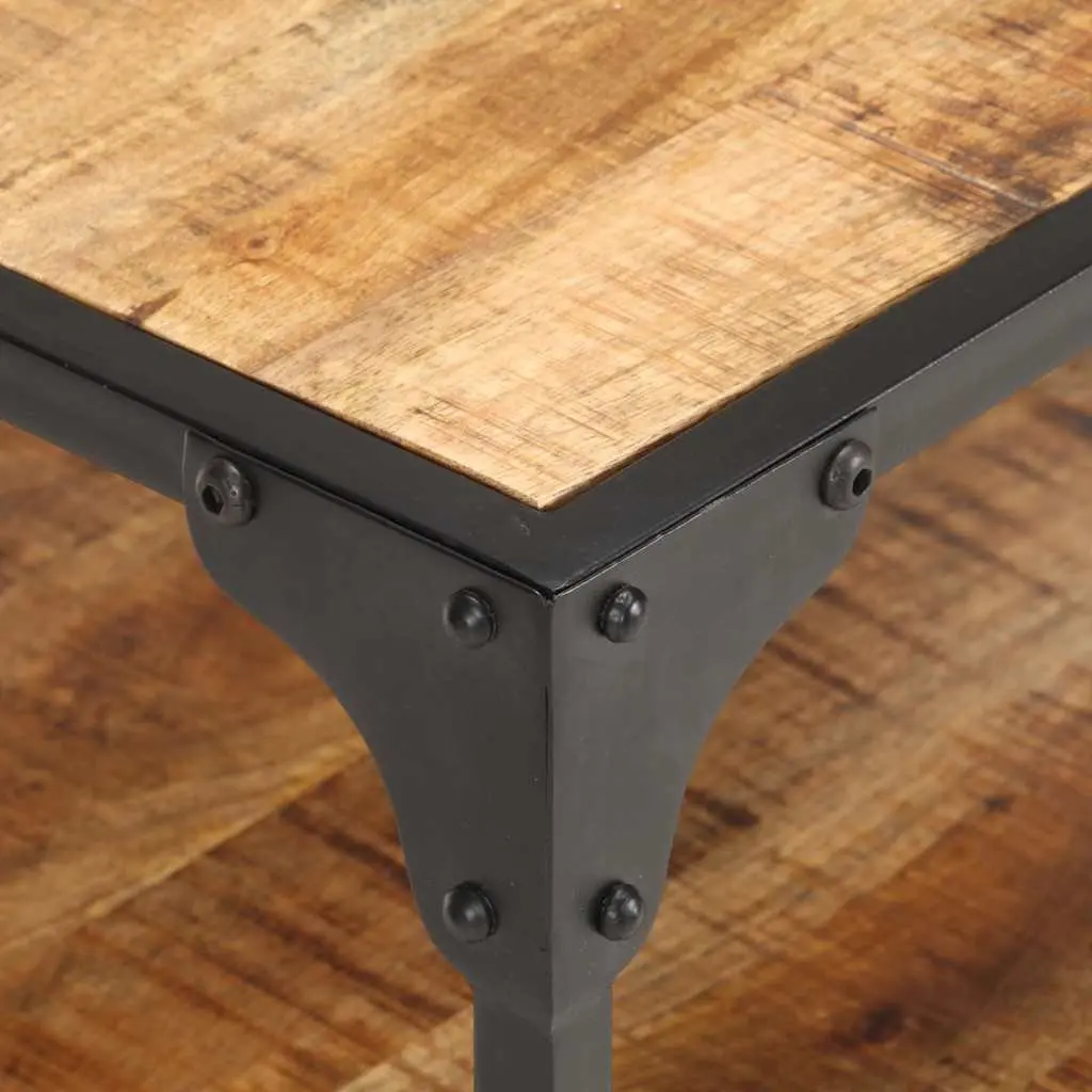 Coffee Table with Storage, Solid Mango Wood, 60x60x35 cm